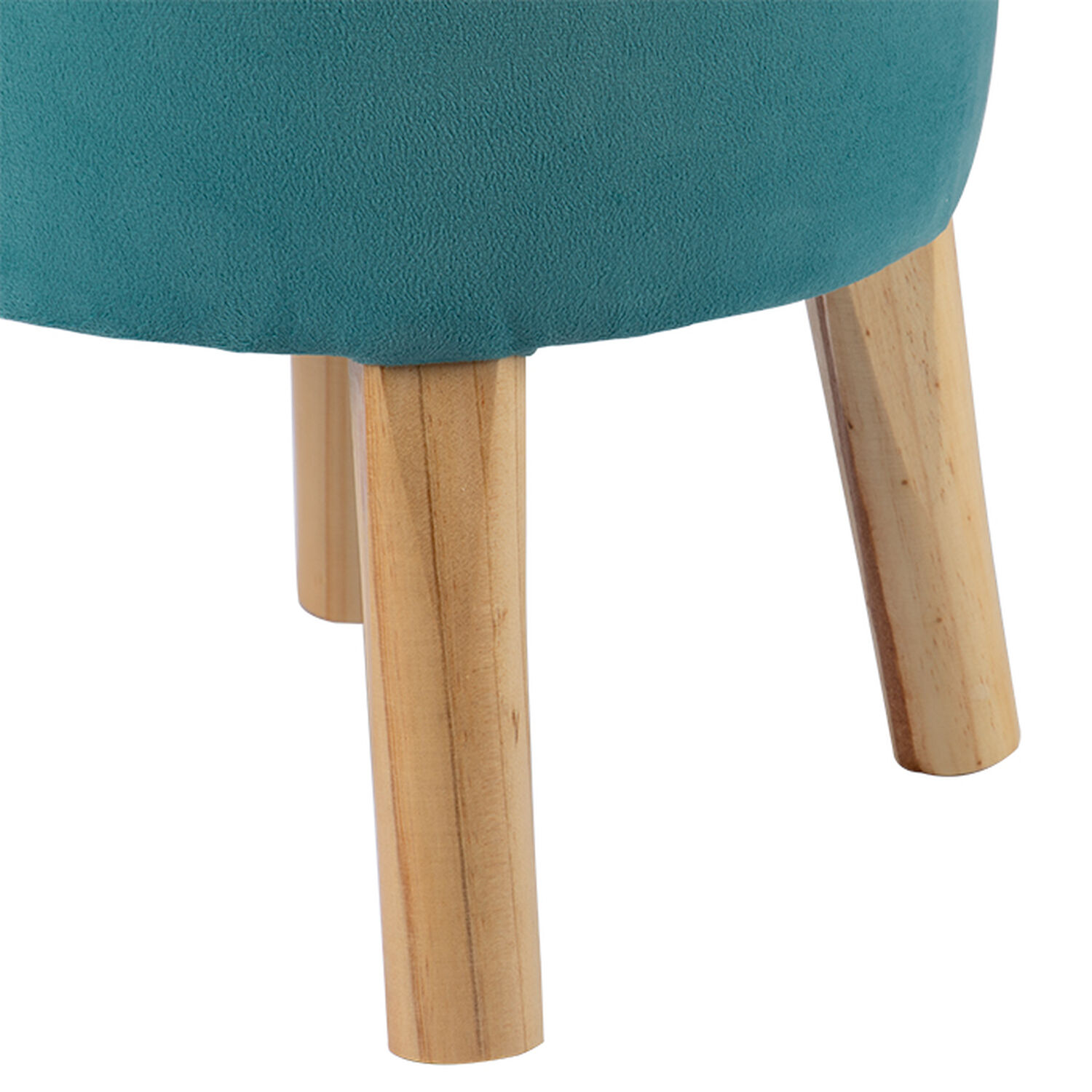 Pouf Bird Turquesa Felpa 35x35x45 Cm M&aacute;xima Design image number 3.0