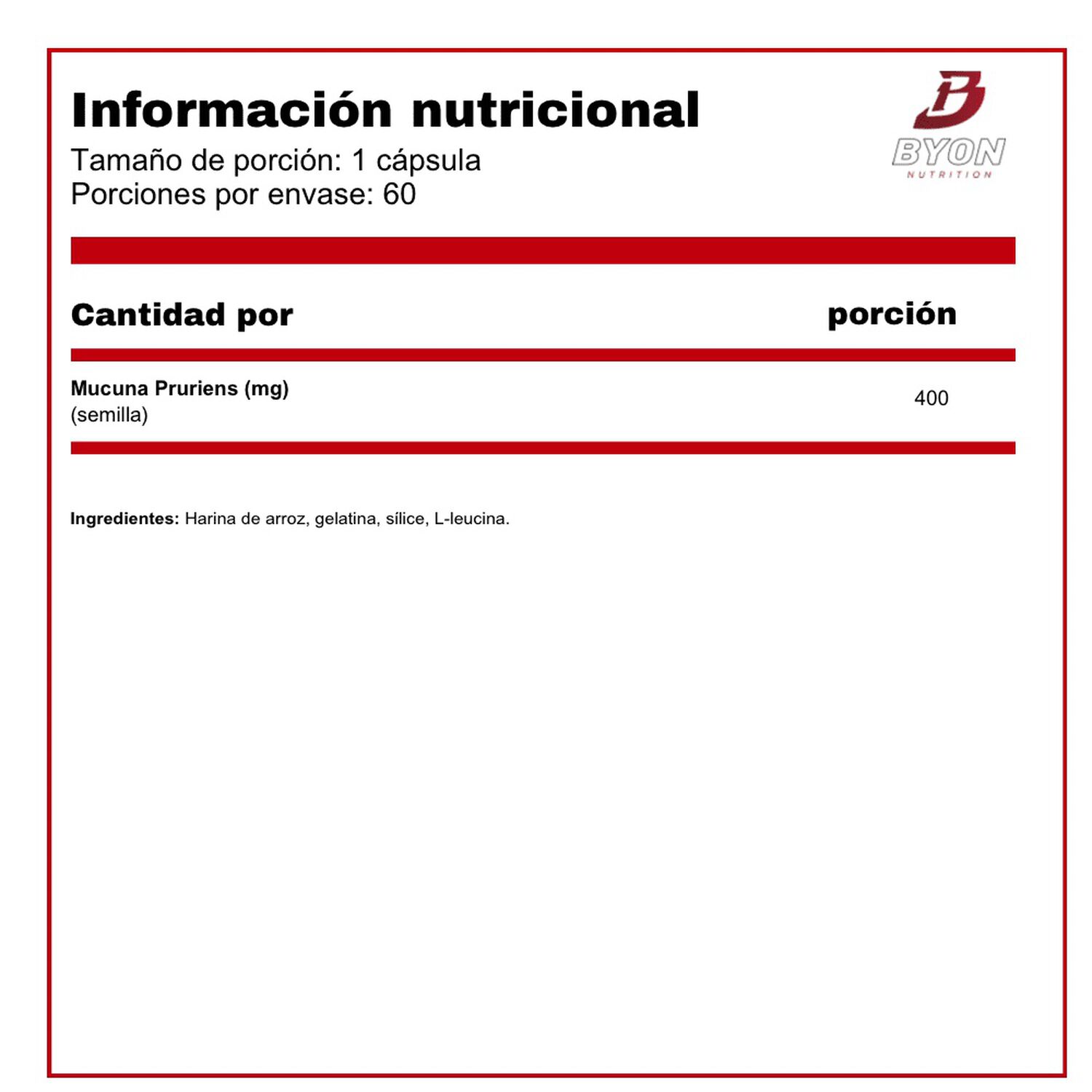 Full Spectrum Mucuna Pruriens 400 Mg 60 C&aacute;psulas image number 1.0