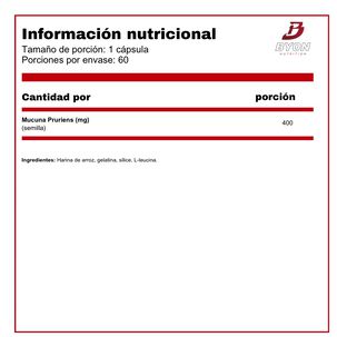 Full Spectrum Mucuna Pruriens 400 Mg 60 C&aacute;psulas