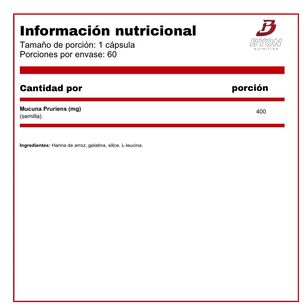 Full Spectrum Mucuna Pruriens 400 Mg 60 C&aacute;psulas