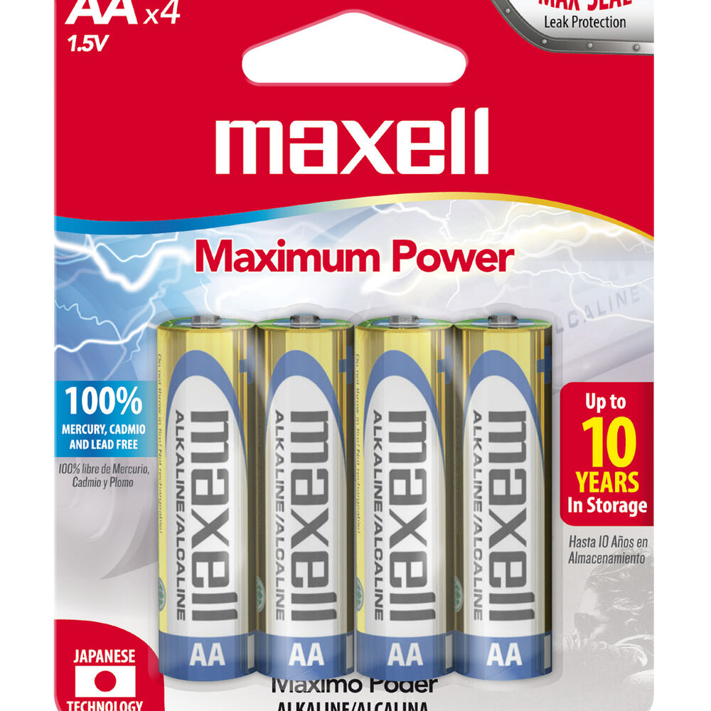 Pilas Alcalinas Maxell Tamaño Aa 4 Unidades image number 0.0