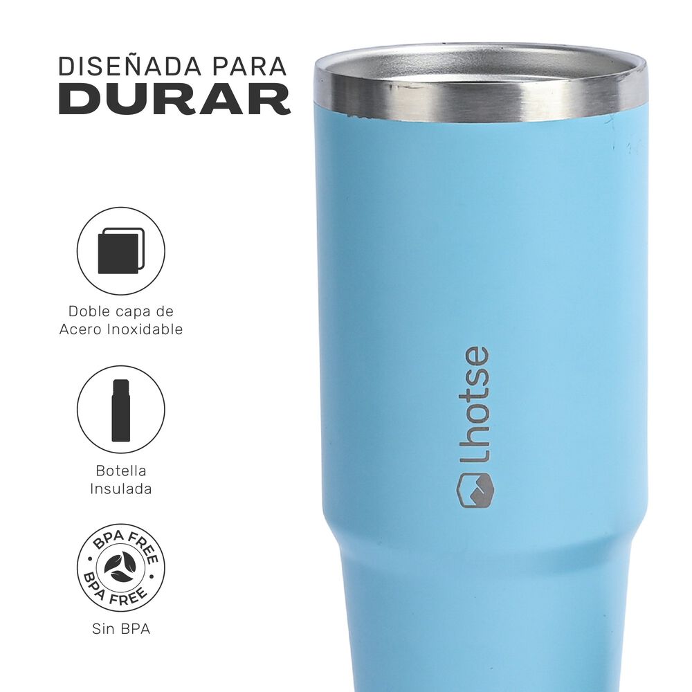 Botella T&eacute;rmica Insulada Lhotse Travel Mug 900ml Blue image number 2.0