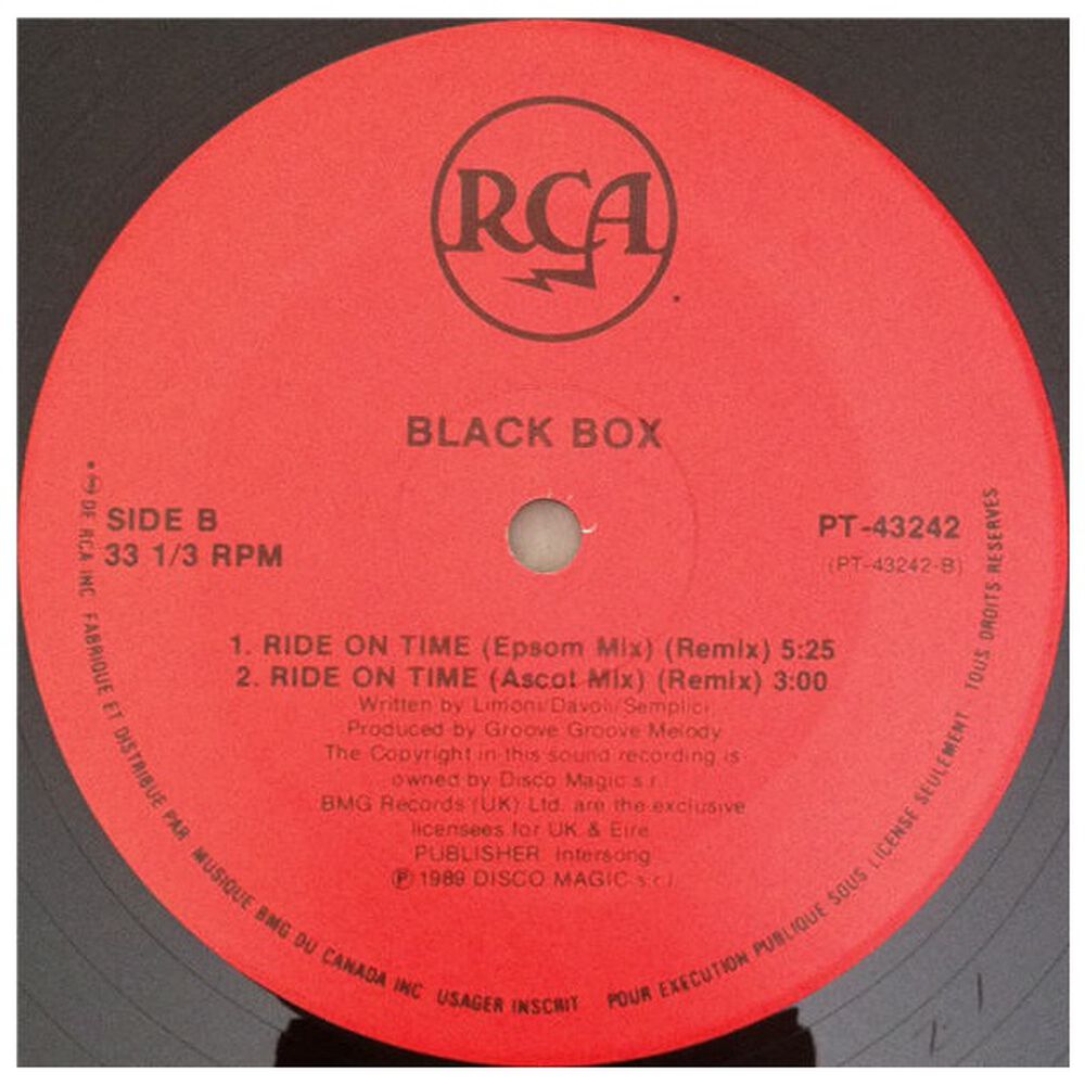 Black Box - Ride On Time | 12" Maxi Single Usado image number 2.0