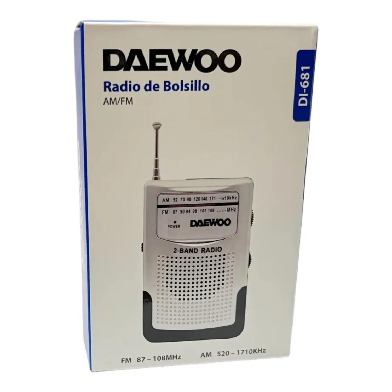 Radio De Bolsillo Am Fm Blanco Di681 image number 1.0