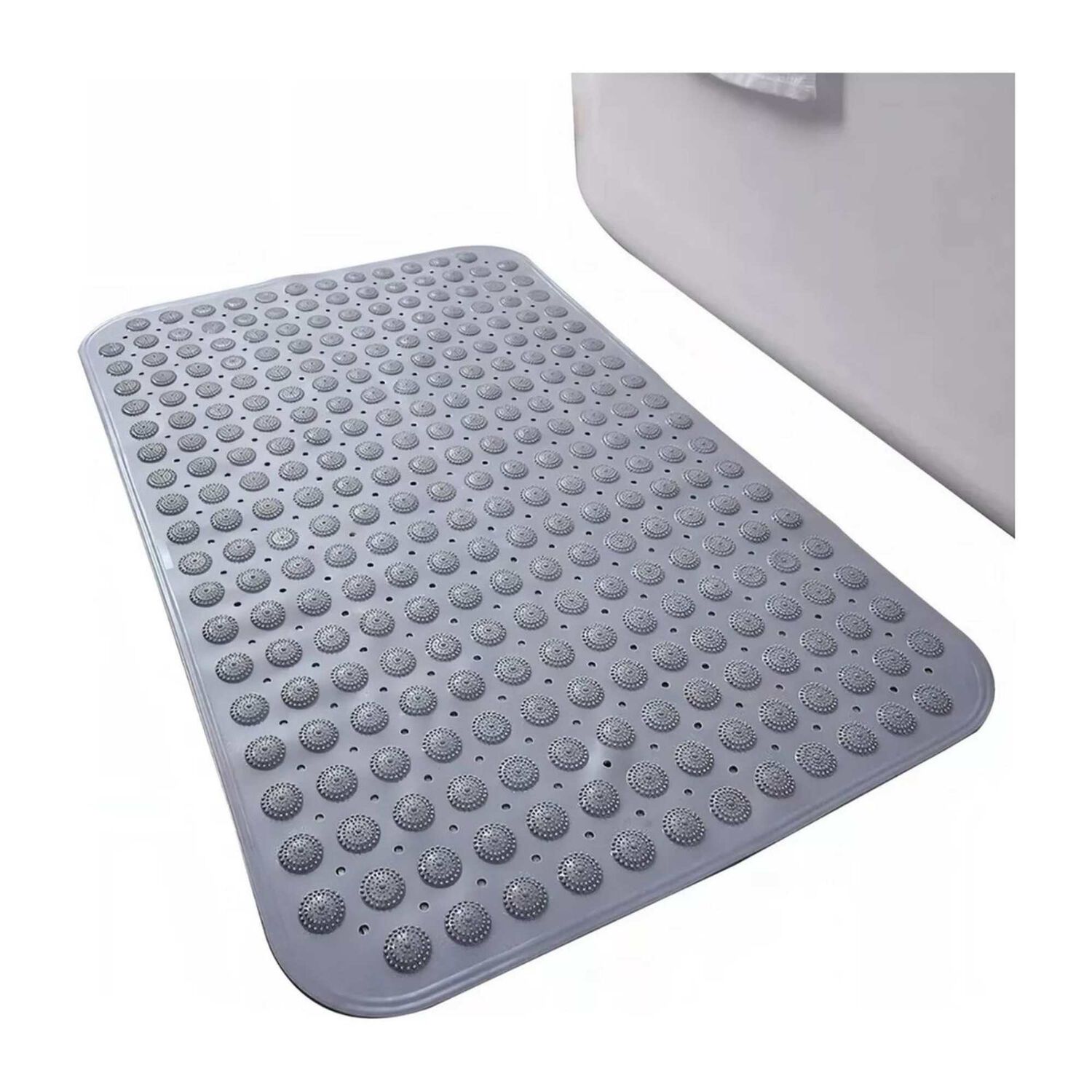 Tapete Alfombra Goma Antideslizante Piso Ducha Ba&ntilde;o Gris image number 1.0