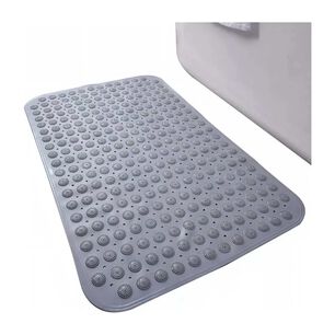 Tapete Alfombra Goma Antideslizante Piso Ducha Ba&ntilde;o Gris