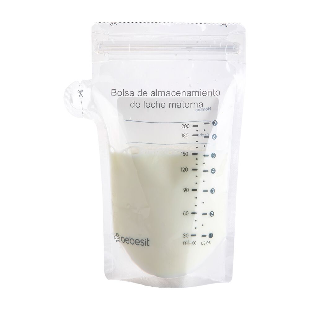Pack 30 Bolsas Para Almacenar Leche Materna 200 Ml Bebesit image number 2.0