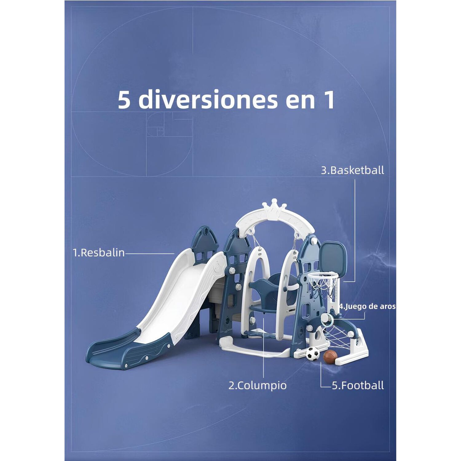 Resbalin Columpio 5 En 1 Accesorios Castillo Rosa Lubabycas image number 3.0