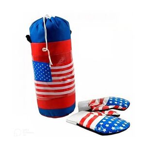 Juguete Guantes Y Saco De Box Usa Infantil 33x14cm
