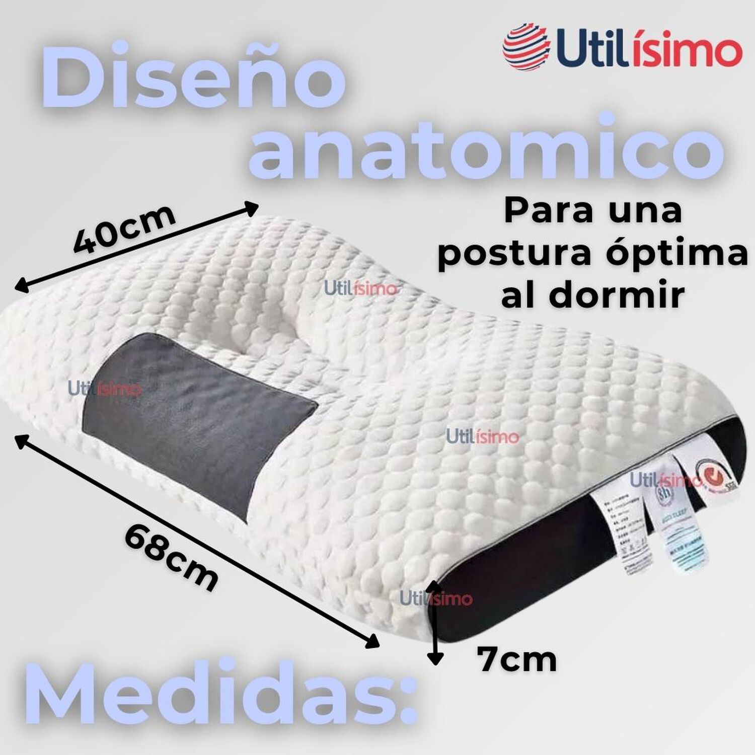 Almohada Ortop&eacute;dica Ergon&oacute;micas Para Cuello Y Cervical image number 2.0