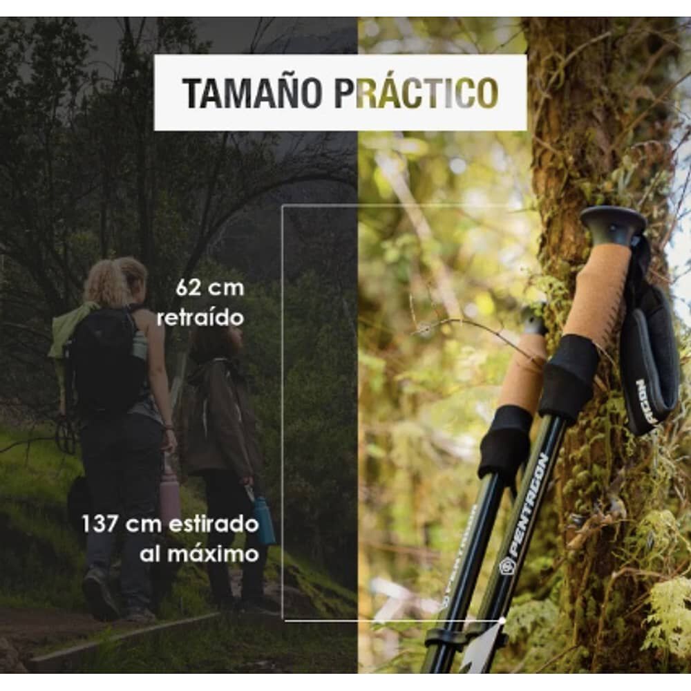 Bastones De Trekking Set De 2 Plegables Aluminio image number 4.0