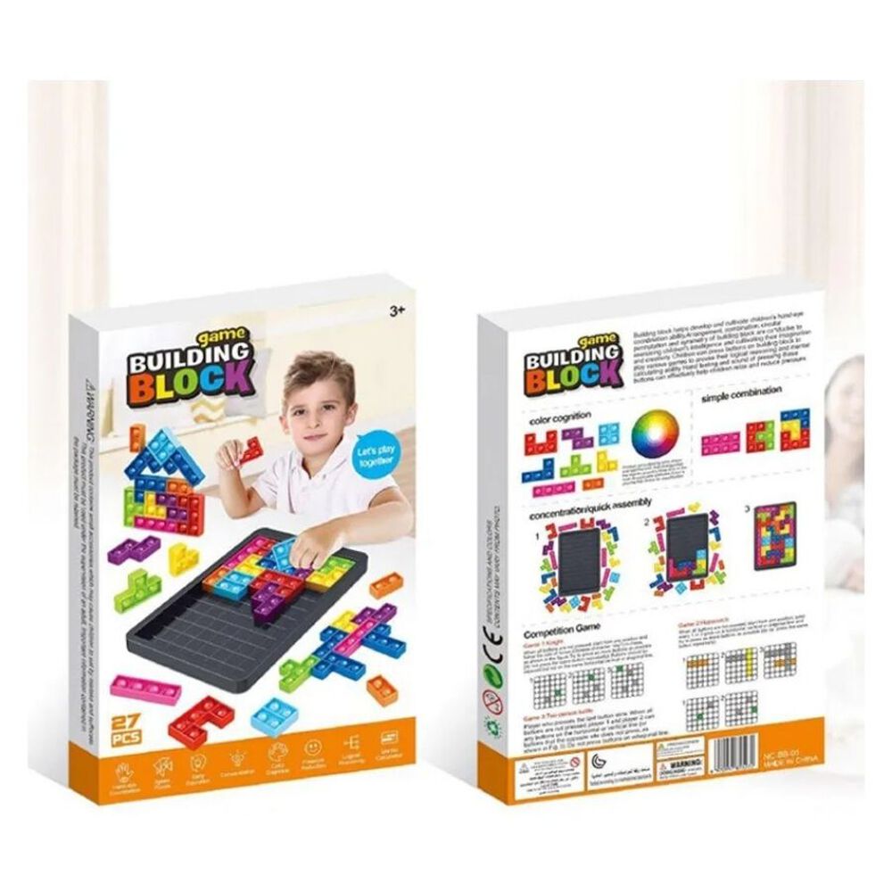 Juego De 27 Bloques De Buliding Pop It Bubble Tetris image number 4.0