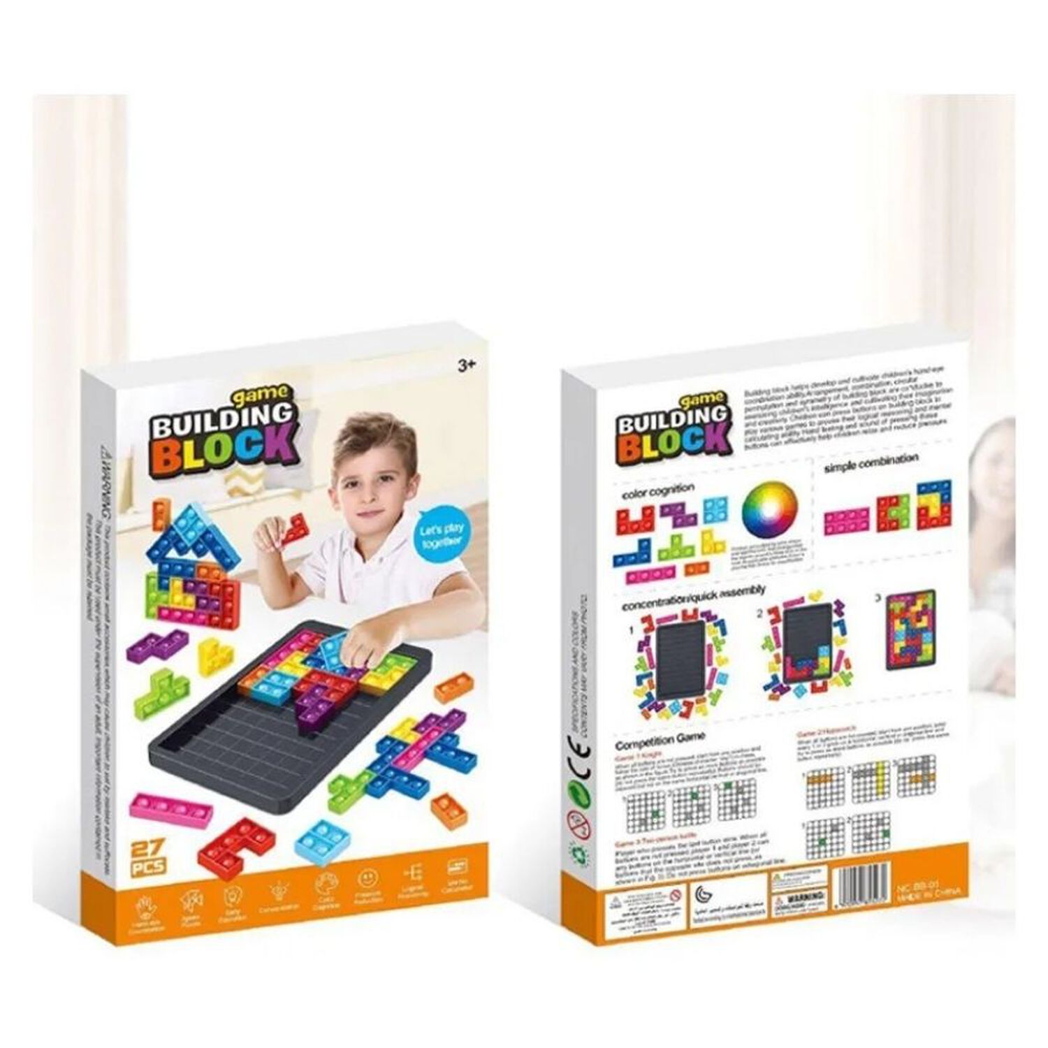 Juego De 27 Bloques De Buliding Pop It Bubble Tetris image number 4.0
