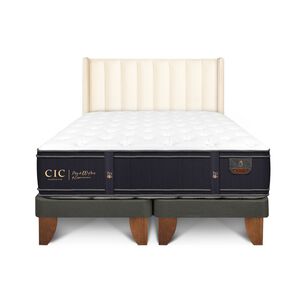Cama Europea Cic Grand Premium / 2 Plazas / Base Dividida + Respaldo