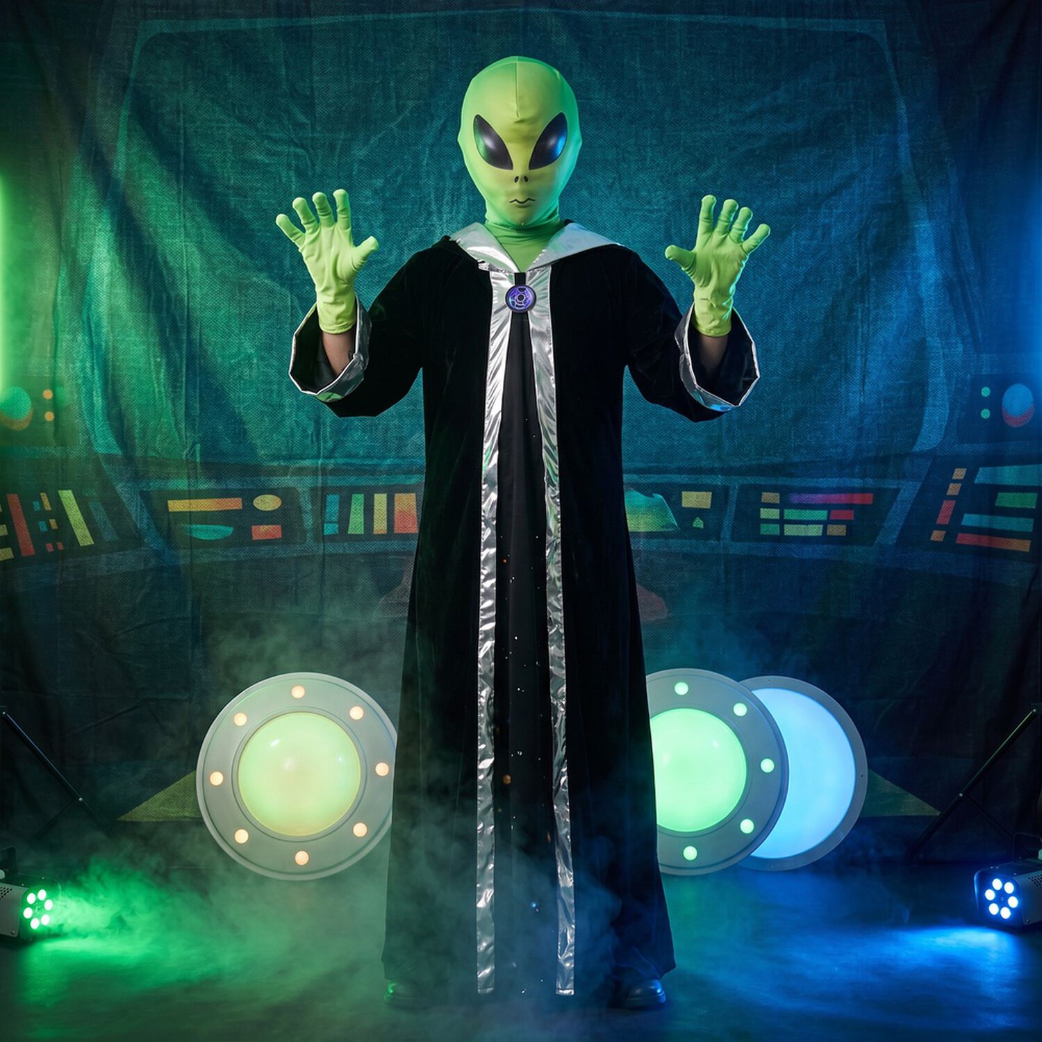 Disfraz Alien Marciano M&iacute;stico Stardy Infantil Para Ni&ntilde;os Verde Cosplay Extraterrestres Espacial Ideal Para Fiesta, Halloween image number 0.0