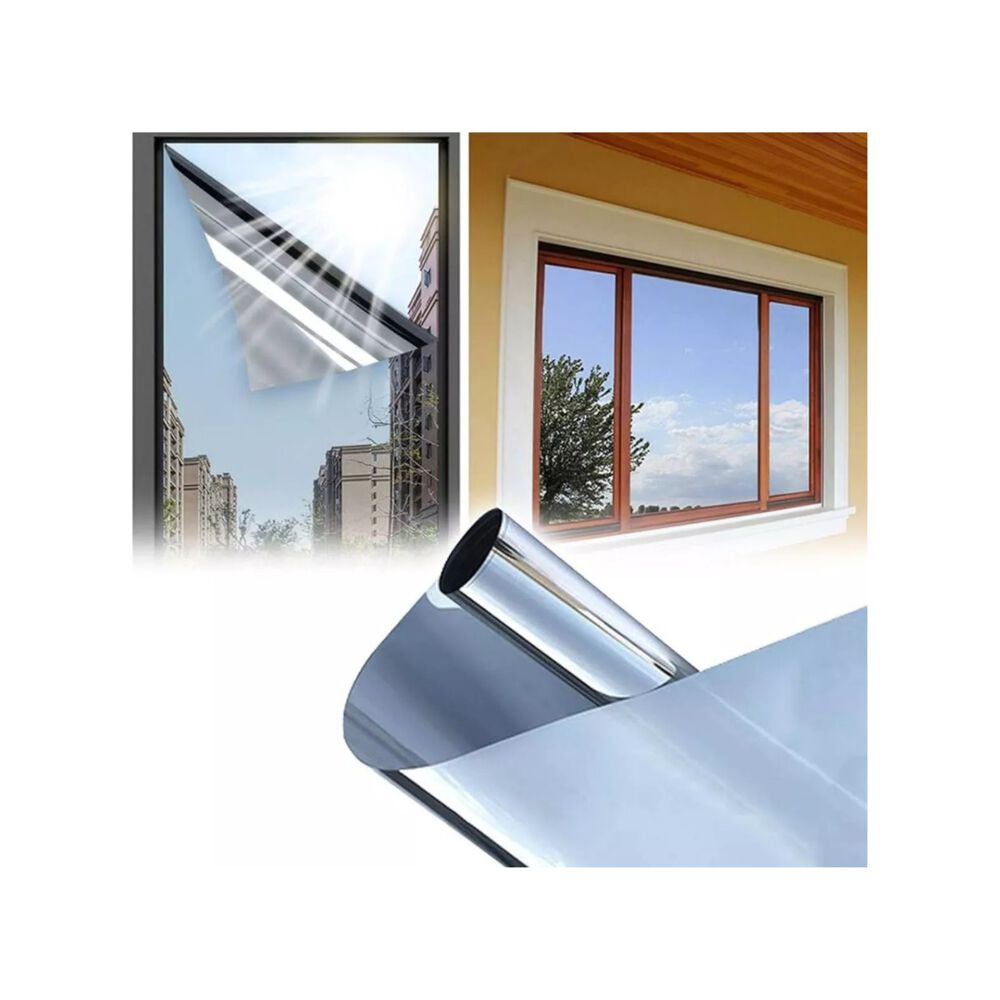 Pack 10 Laminas Espejadas Privacidad Ventana Efecto Espejo 1mx60cm image number 1.0