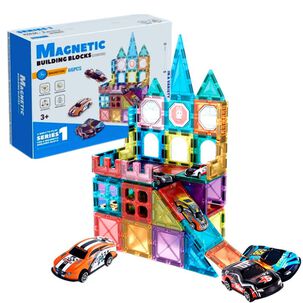 Bloques Magn&eacute;ticos 66 Pieza Pista De Carrera Para Ni&ntilde;o
