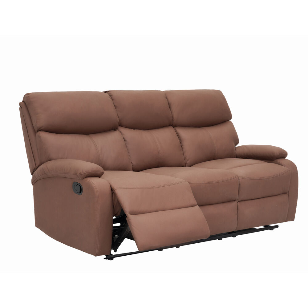 Berger Sof&aacute; Reclinable Milan 3 Cuerpos Caf&eacute; image number 4.0