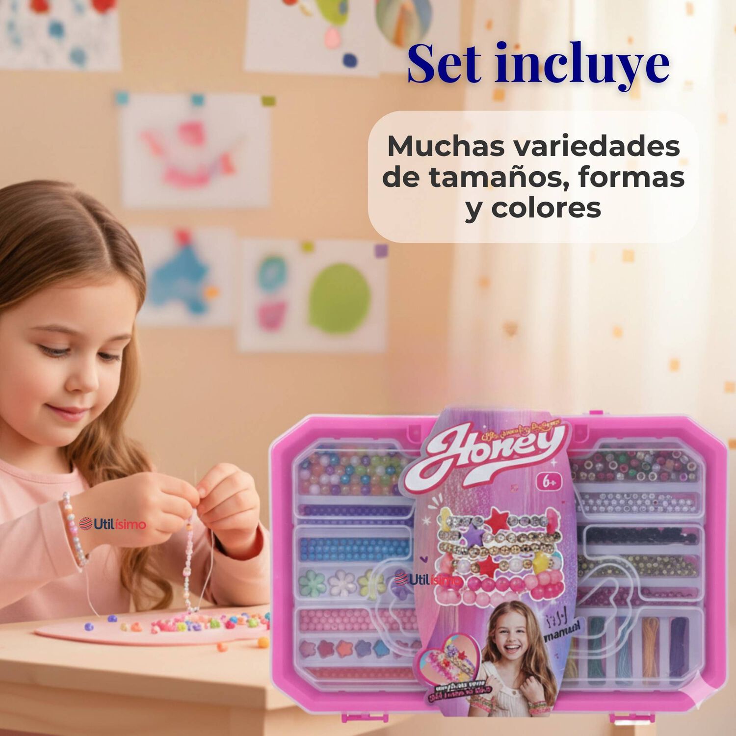 Set De Mostacillas Juguete Para Armar Crear Pulseras Y Collares image number 5.0