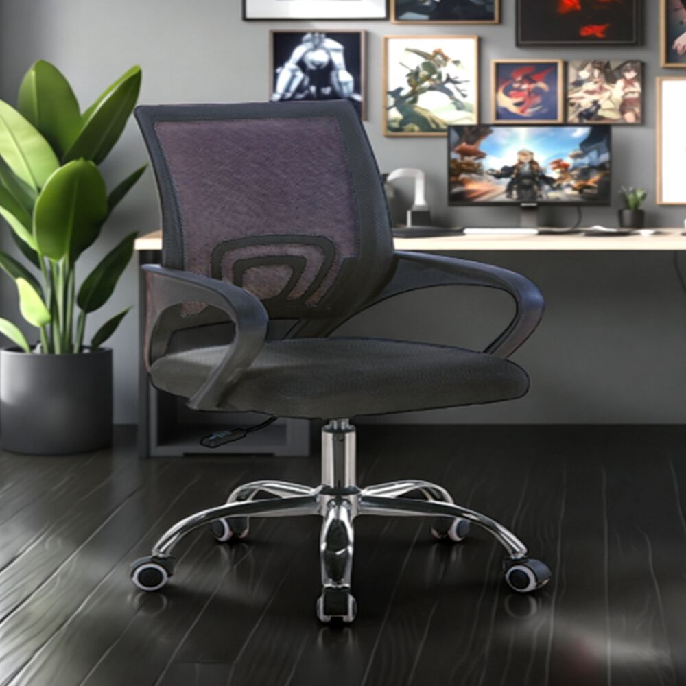 Silla De Oficina Ejecutiva Nueva York Ergonomica Respaldo Malla Negra Bm-520mn Arthome image number 2.0