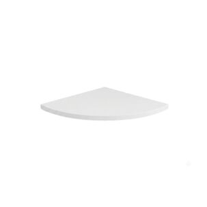 Repisa Flotante De Esquina Curva Minimalista Blanca 25cm