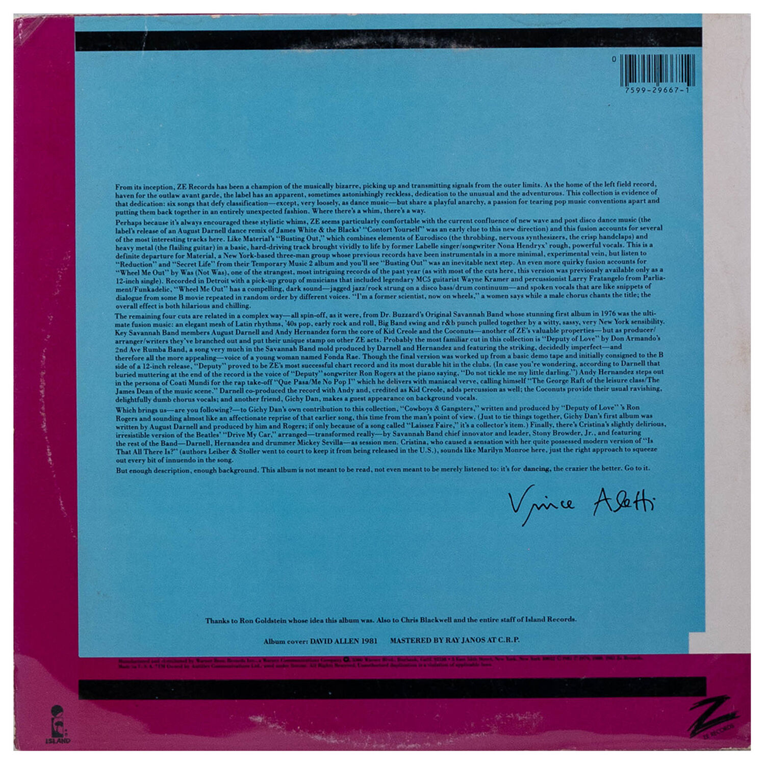 Seize The Beat - Dance Ze Dance - Various Artist | Vinilo Usado image number 1.0