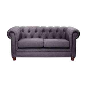 Sofa Florencia 2 Cuerpos Lino Gris Oscuro