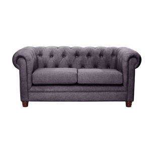 Sofa Florencia 2 Cuerpos Lino Gris Oscuro
