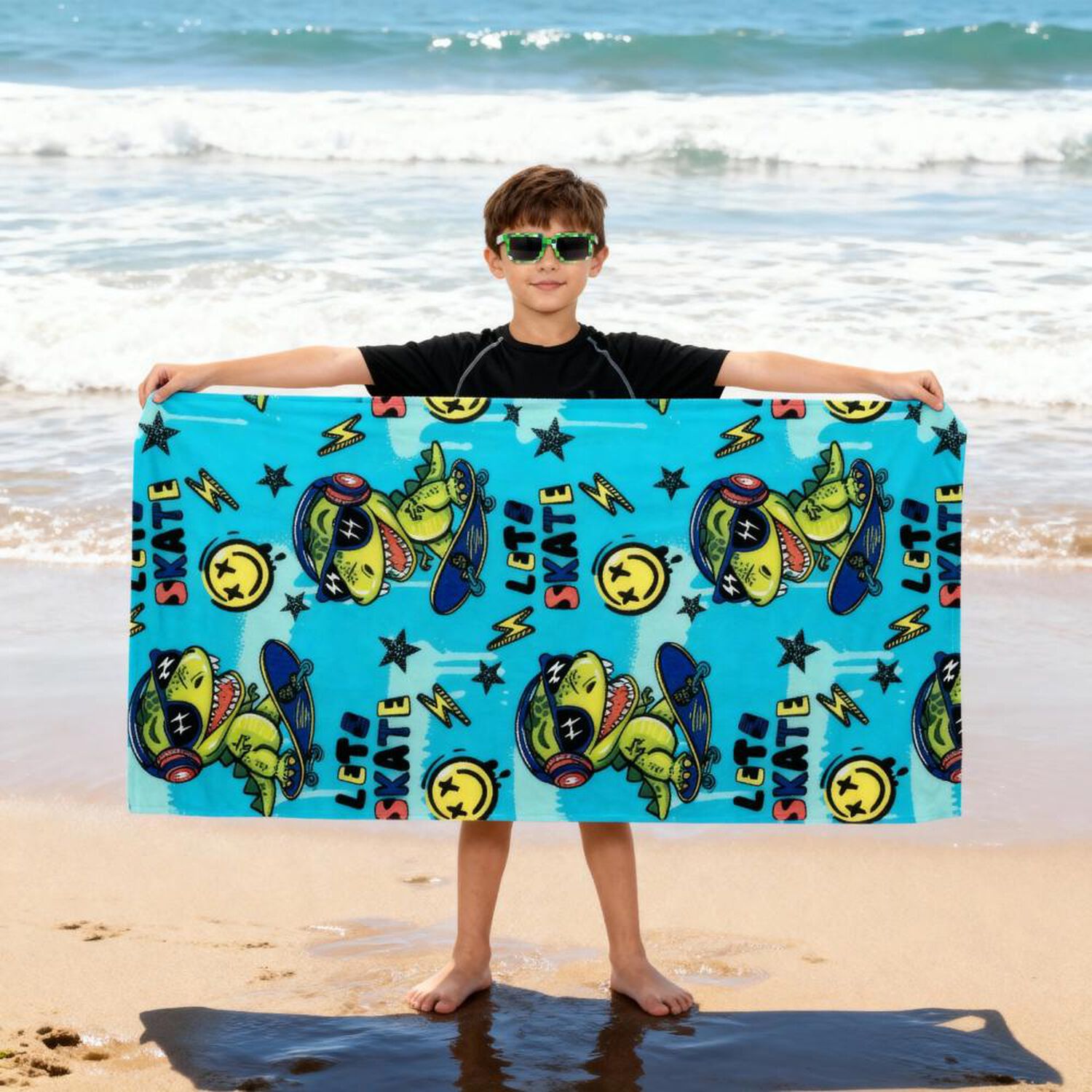 Toalla Playa Infantil + Lentes de Sol Casaideal Kids Fun / 75 X 150 Cm image number 0.0