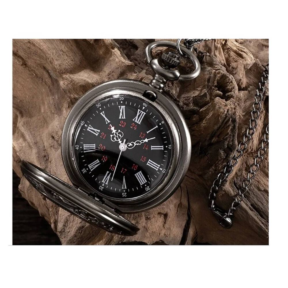 Reloj De Bolsillo Con Diseño De Números Romanos image number 2.0