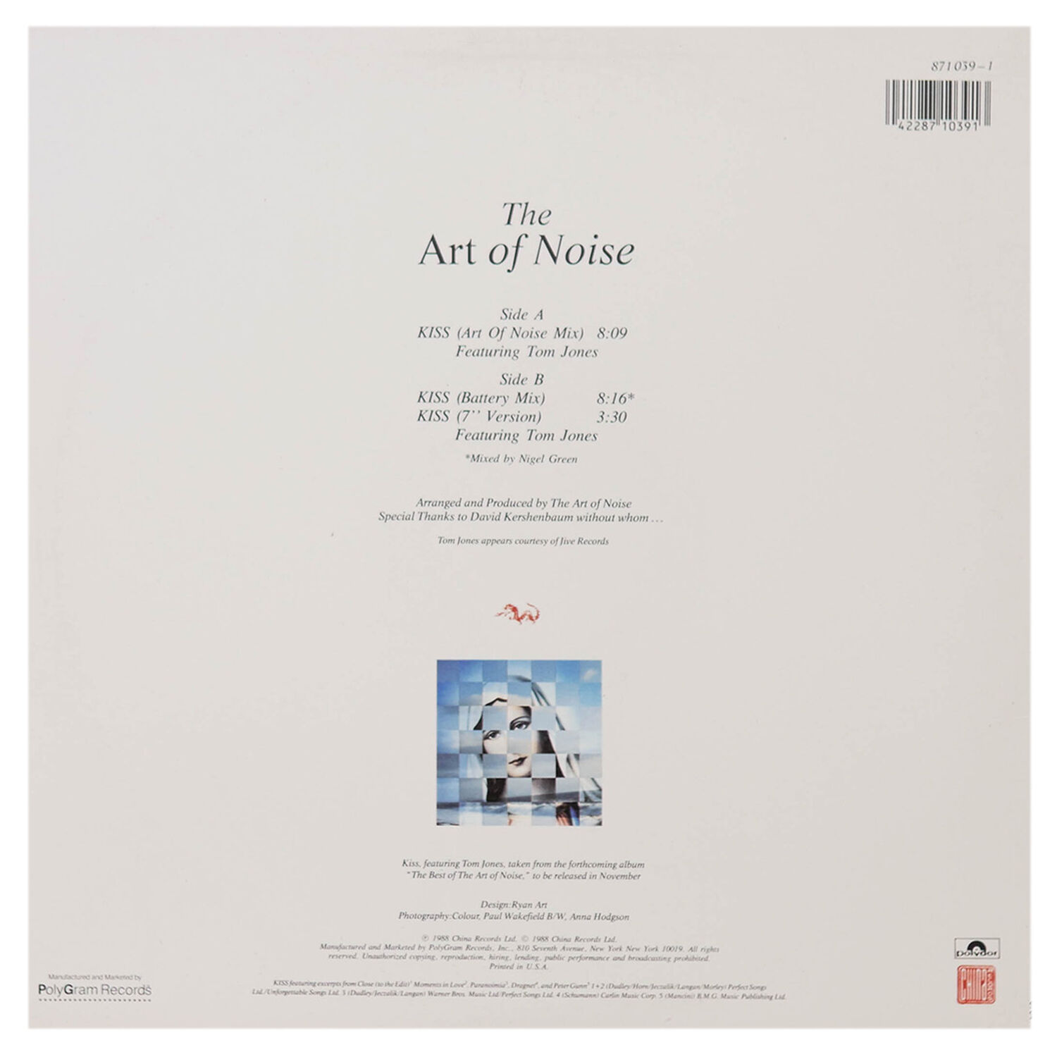 Art Of Noise - Kiss | 12" Maxi Single Usado image number 1.0