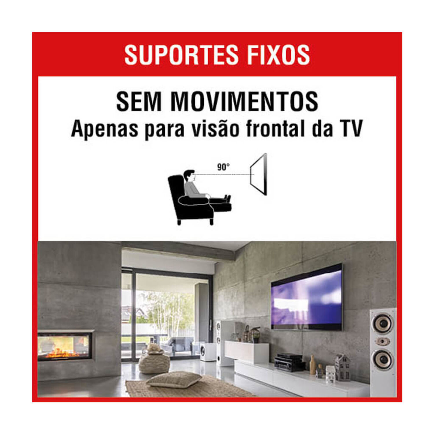Soporte Para Tv Fijo Ultra Slim 37" A 75" Sbrp604 Brasforma image number 3.0