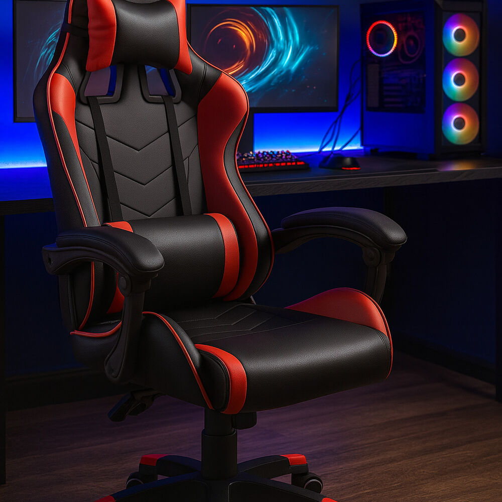 Silla Gamer De Escritorio Reclinable Color Roja image number 0.0