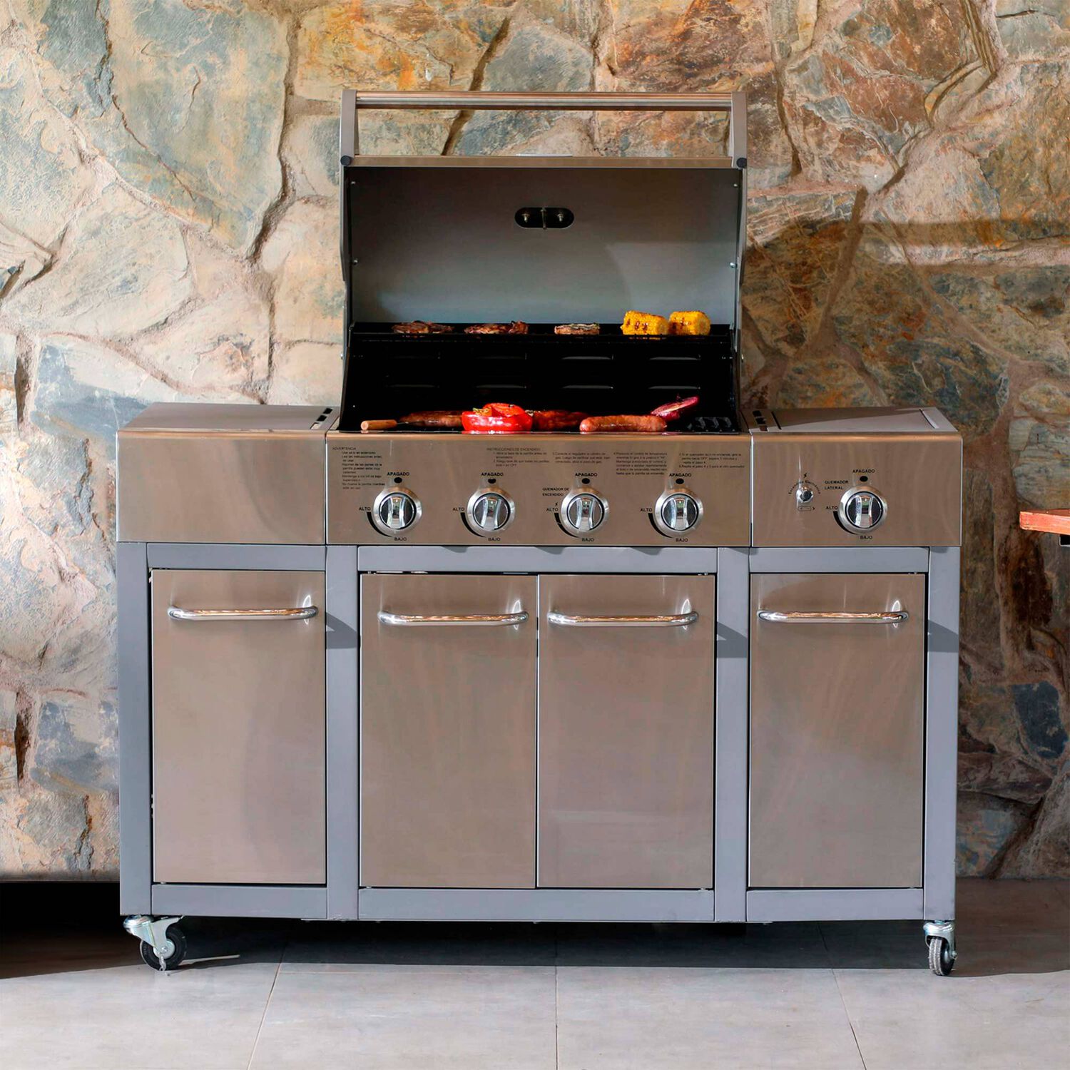 Parrilla Gas Buffalo Inox 4+1 Q + Funda De Regalo image number 6.0