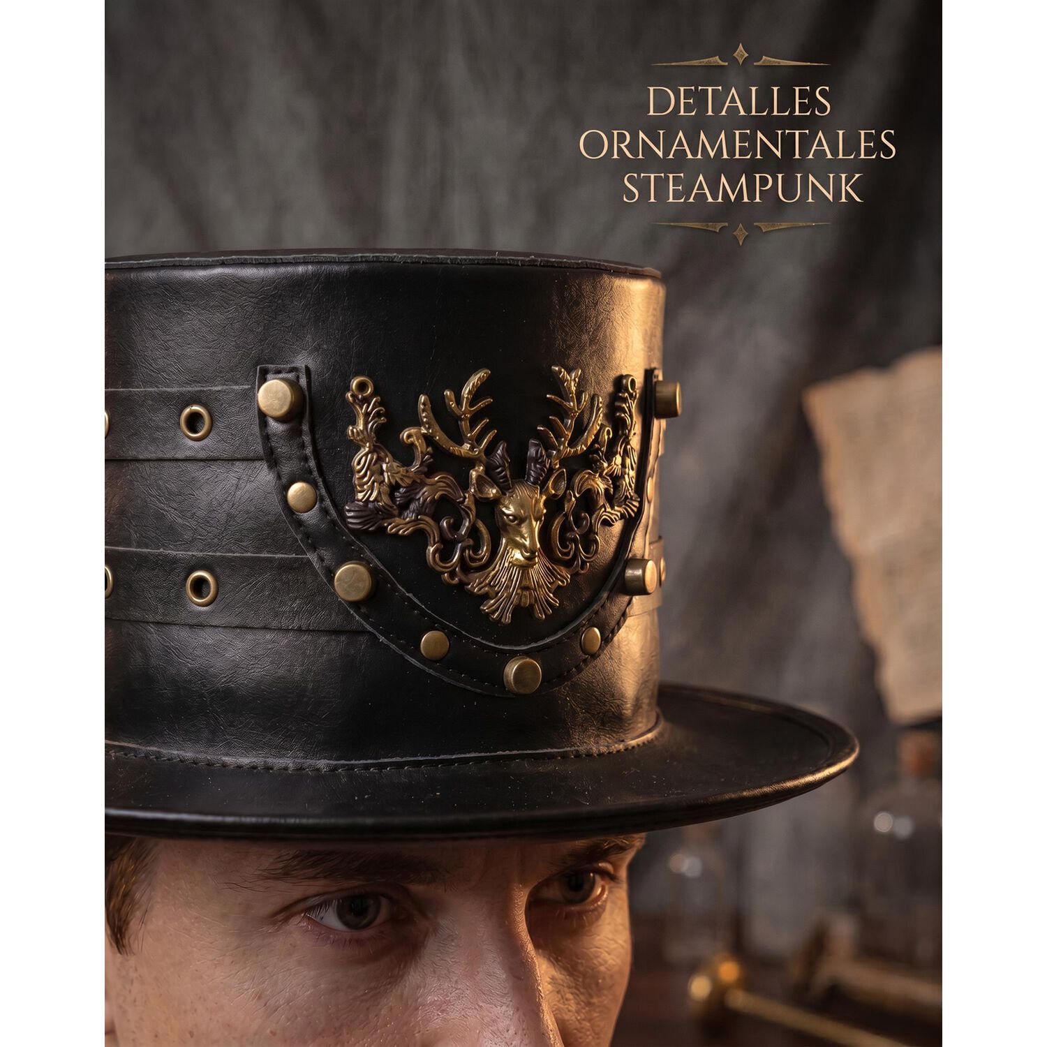Sombrero Steampunk Disfraz Medico Peste Negra G&oacute;tico image number 7.0