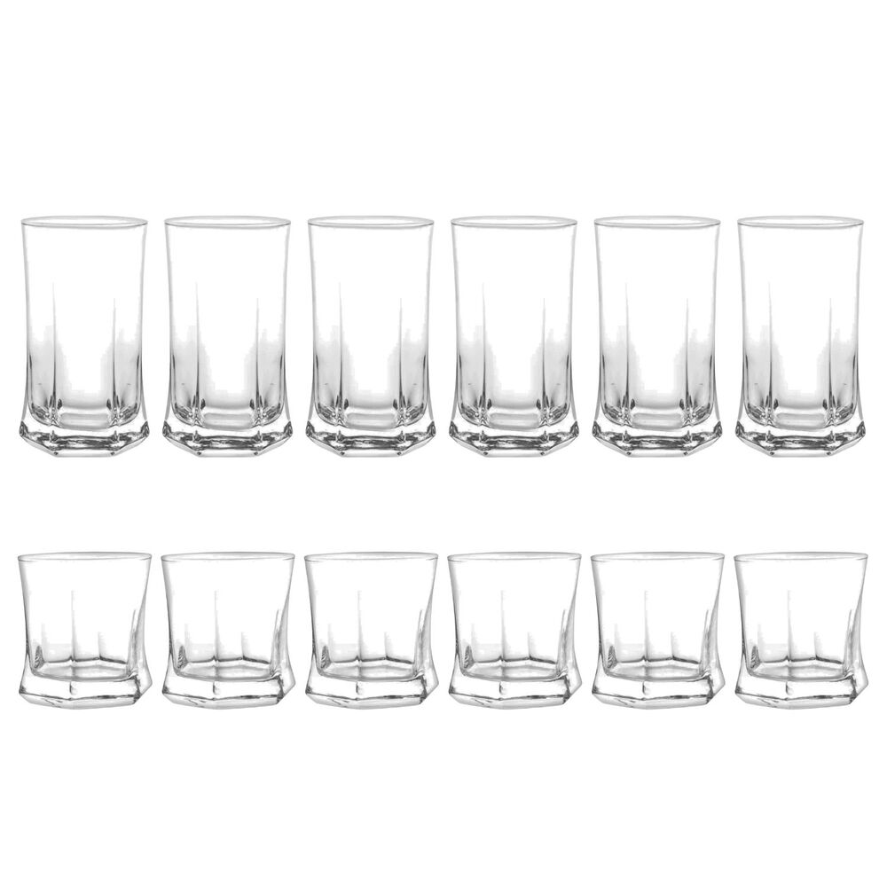 Set De 12 Vasos Altos Y Cortos Vivaldi Cristar image number 0.0