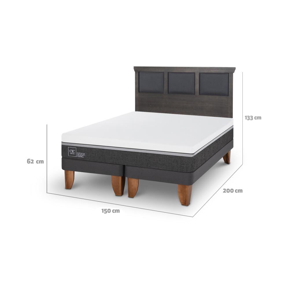 Cama Europea Cic Ortopedic Advance / 2 Plazas / Base Dividida + Respaldo image number 5.0
