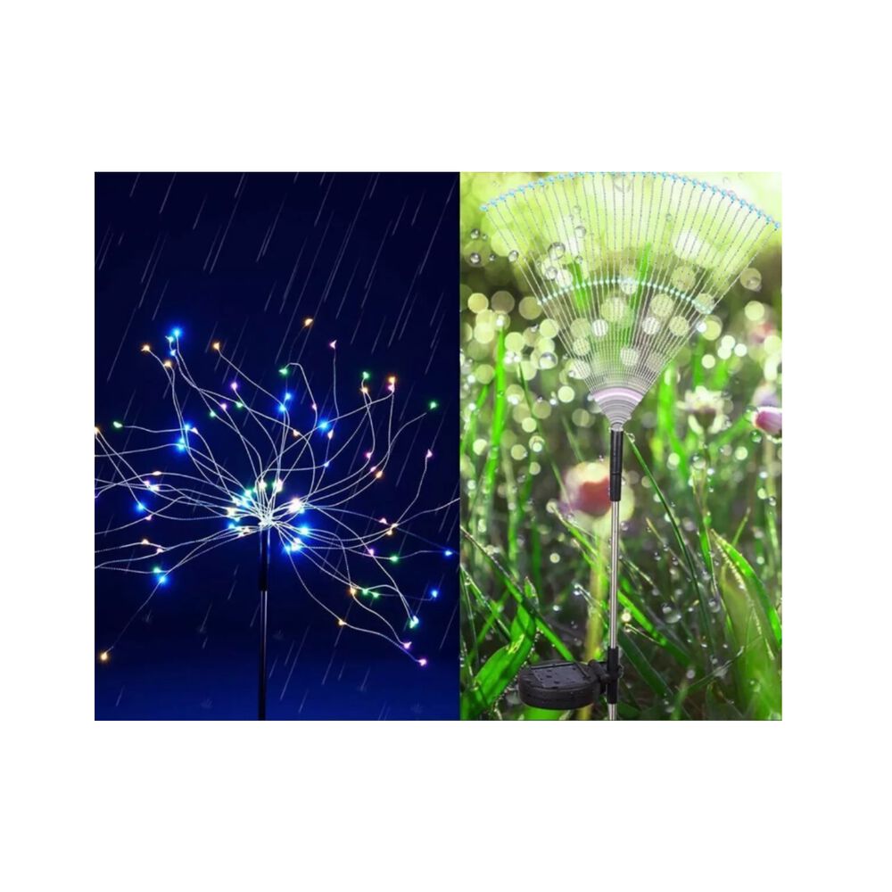 Pack X2 Luces Multicolor Solares Micro Led Fuego Artificial image number 4.0