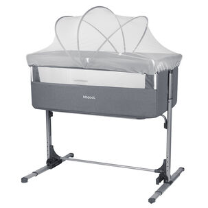 Cuna Colecho Mecedora Mosquitero Next2us Grey + Colch&oacute;n