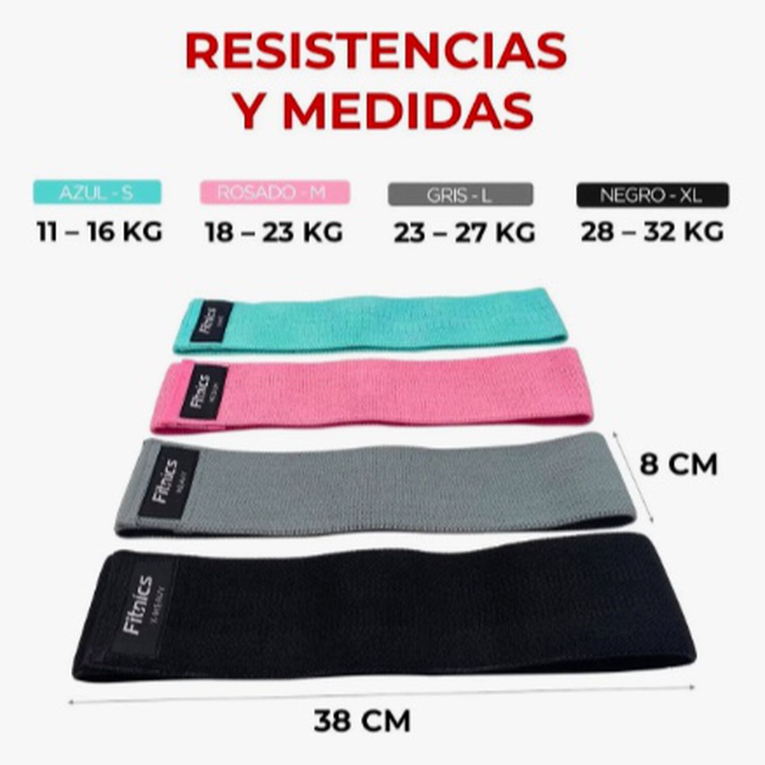 Bandas Resistencia Elasticas Set X4 image number 2.0