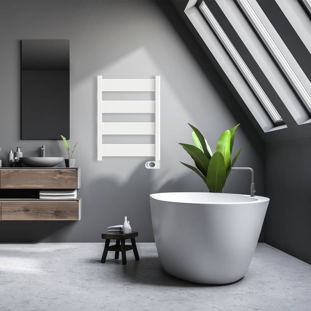 Toallero Radiador Secatoallas El&eacute;ctrico Neris 500w Blanco Primaterm image number 3.0