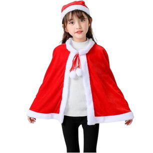 Disfraz Abrigo Navide&ntilde;o Infantil Santa Navidad