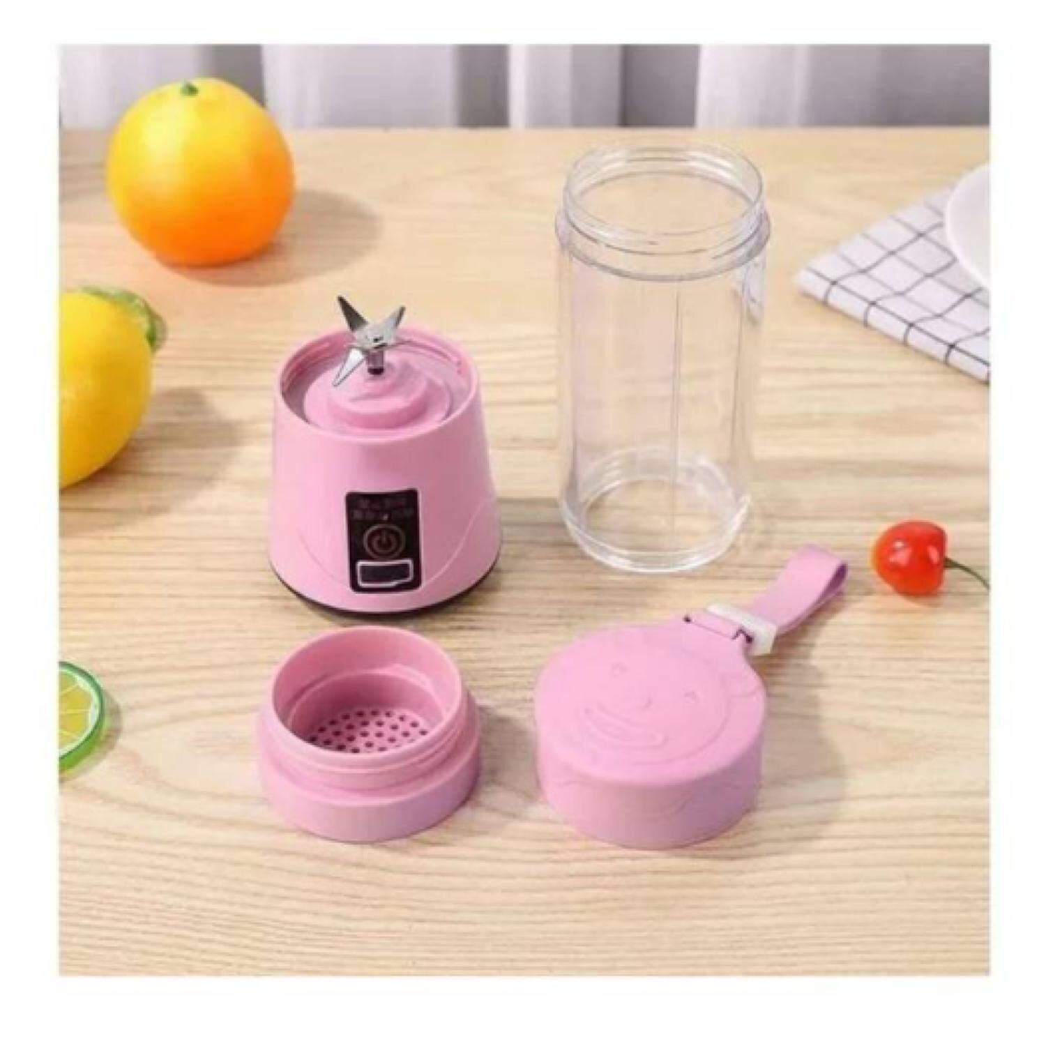 Juguera Licuadora Batidora Jugos Portatil Recargable Usb Rosado image number 3.0