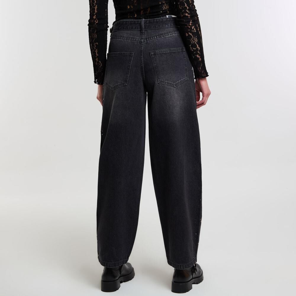 Jeans Tiro Medio Barrel Con Cinturón Mujer Rolly Go image number 3.0