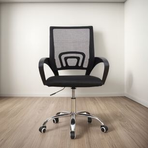 Silla Escritorio Ergon&oacute;mica Negra Malla Dise&ntilde;o Moderno