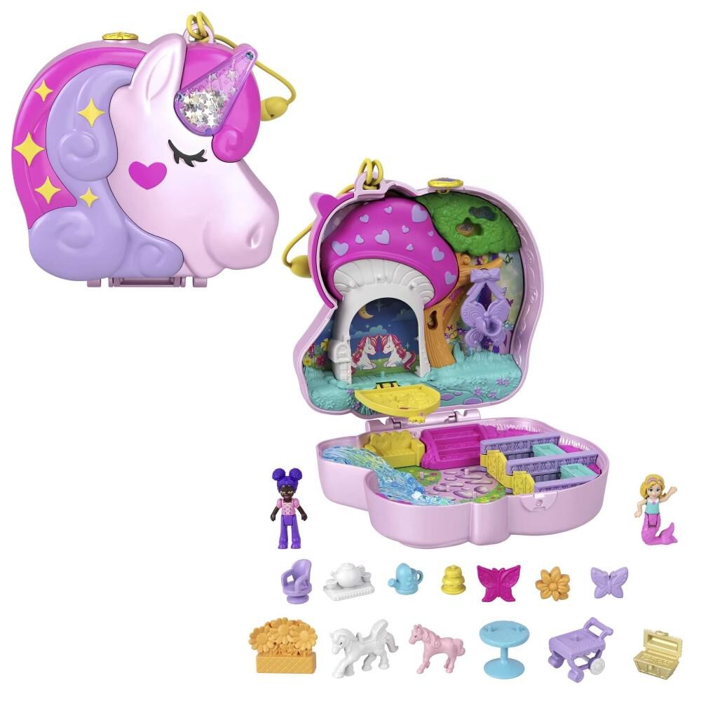 Set De Mini Muñecas Poly Pocket Unicorn