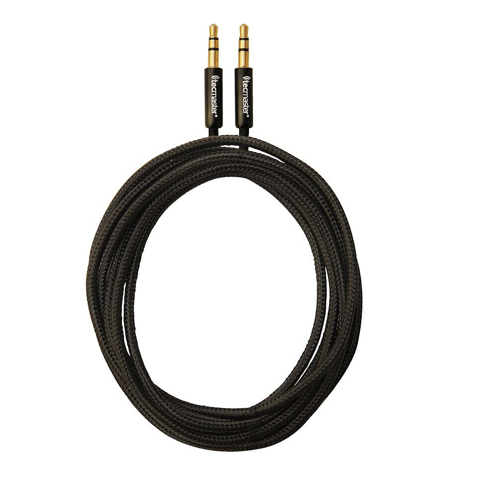 Cable De Audio Auxiliar 3.5 Mm De 1.8 Mts Textil Negro image number 3.0