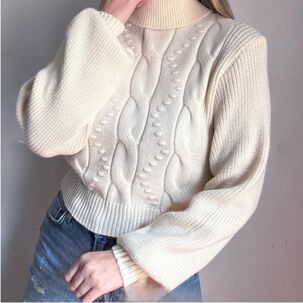 Sweater Trenzado Elasticado