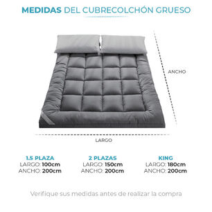 Cubrecolchon Ultra Acolchado Tipo Topper 2 Plz