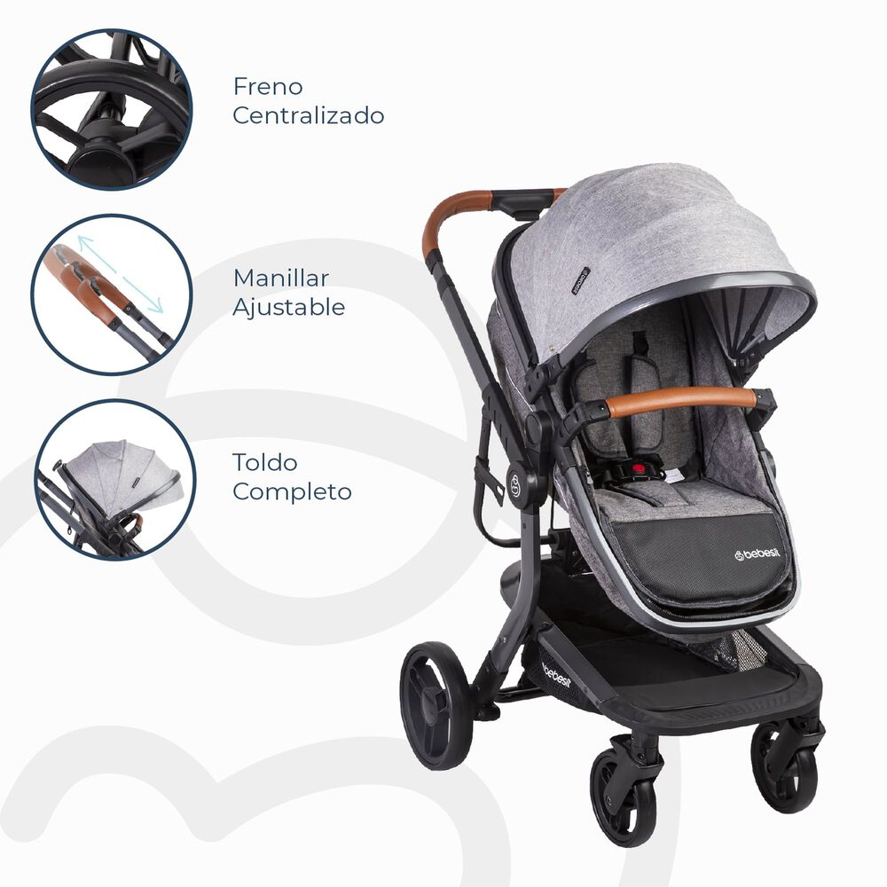 Coche Travel System Taurus Gris image number 7.0